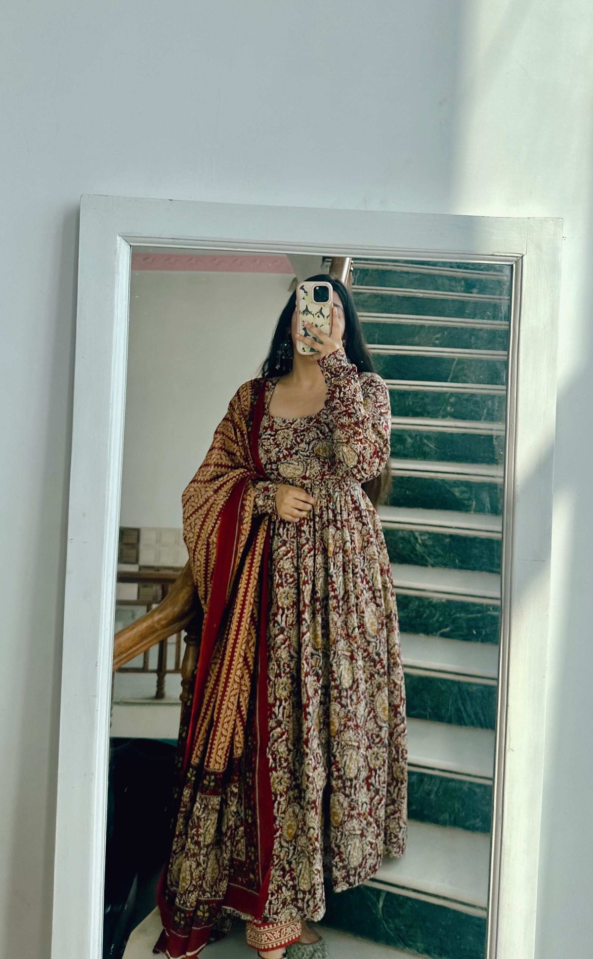 Samara Set Three Piece Cotton Anarkali Set