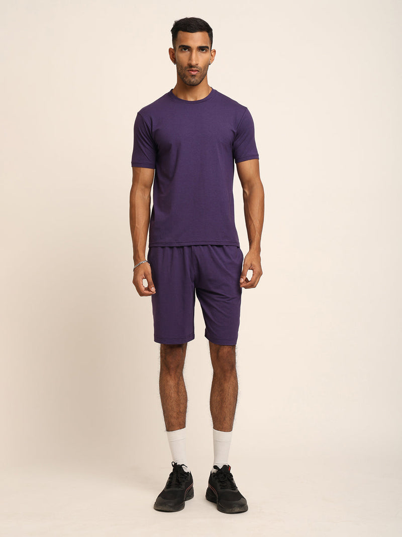 Naturefab Men's Organic Bamboo Co-ord Purple-2