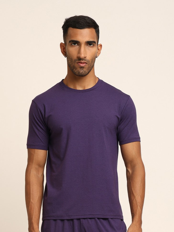 Naturefab Men's Organic Bamboo Tshirt Purple-1