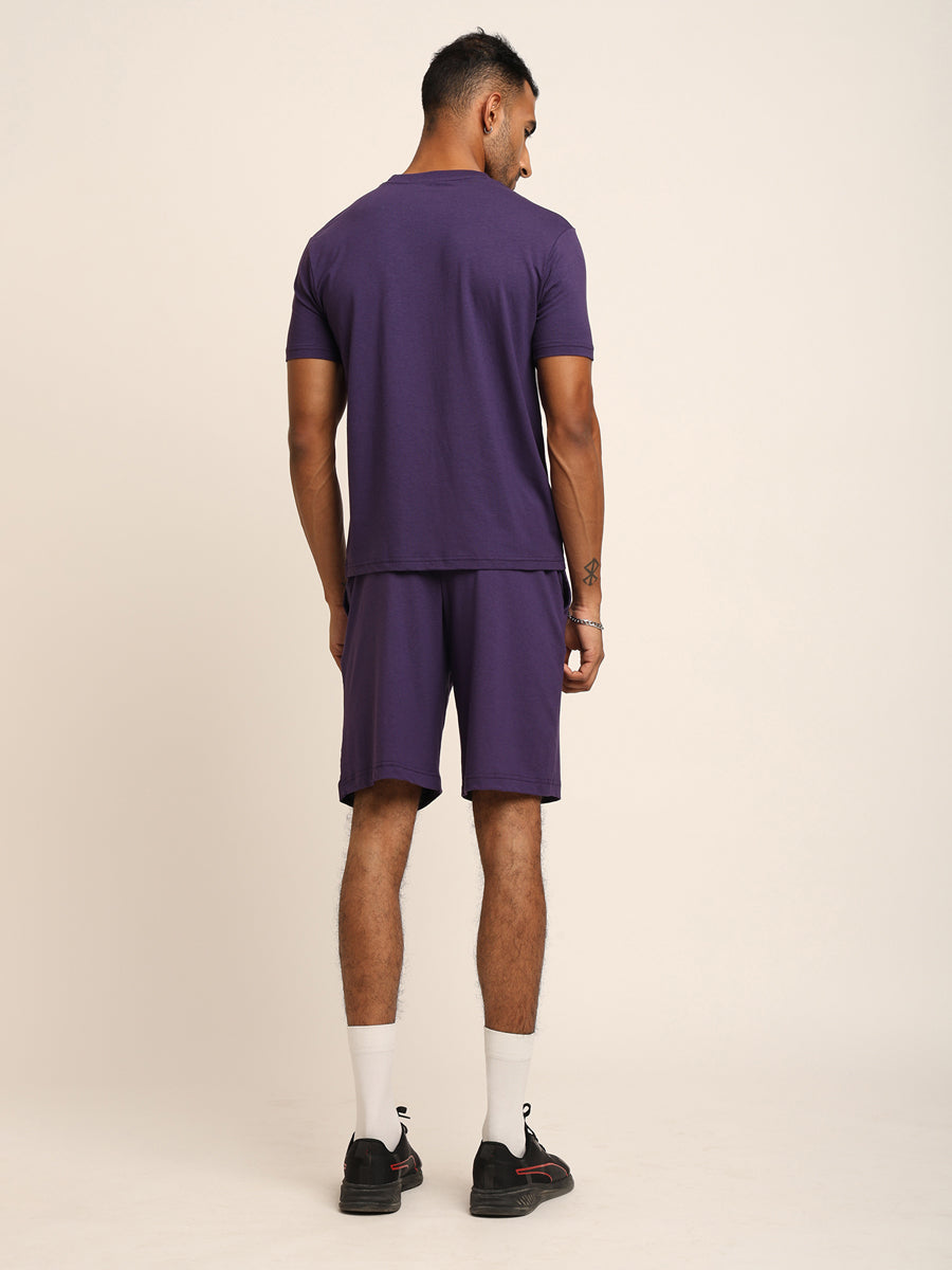 Naturefab Men's Organic Bamboo Co-ord Purple-3