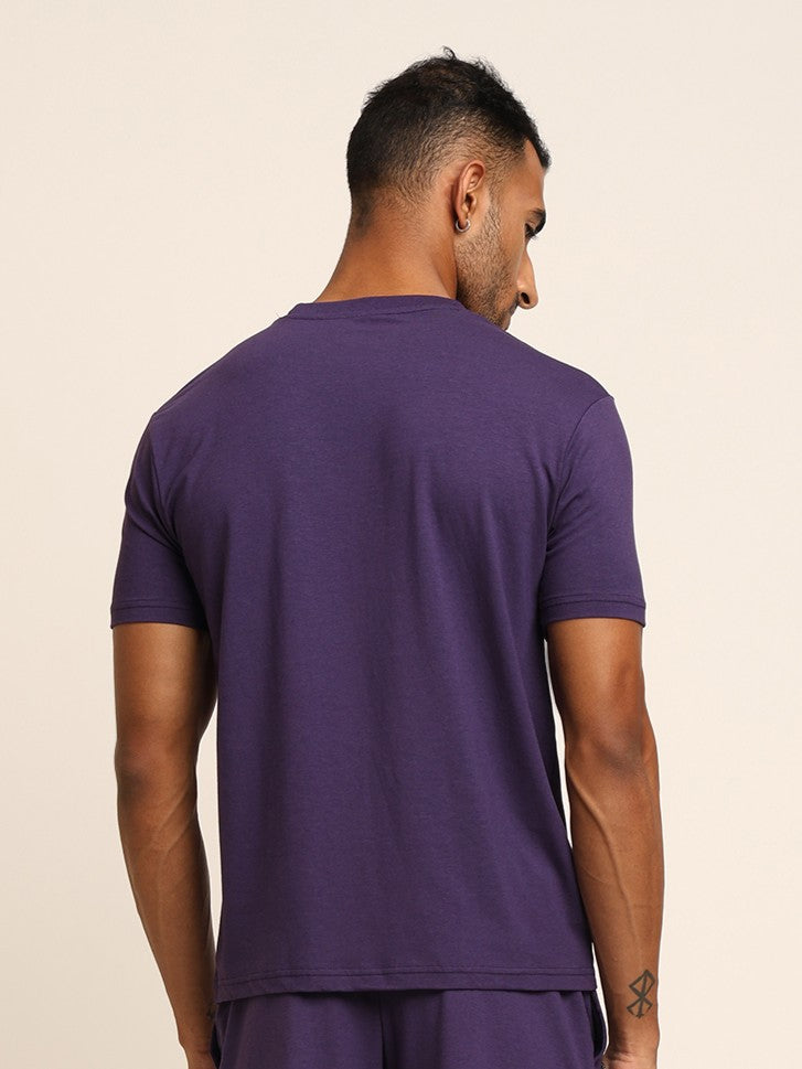 Naturefab Men's Organic Bamboo Tshirt Purple-2