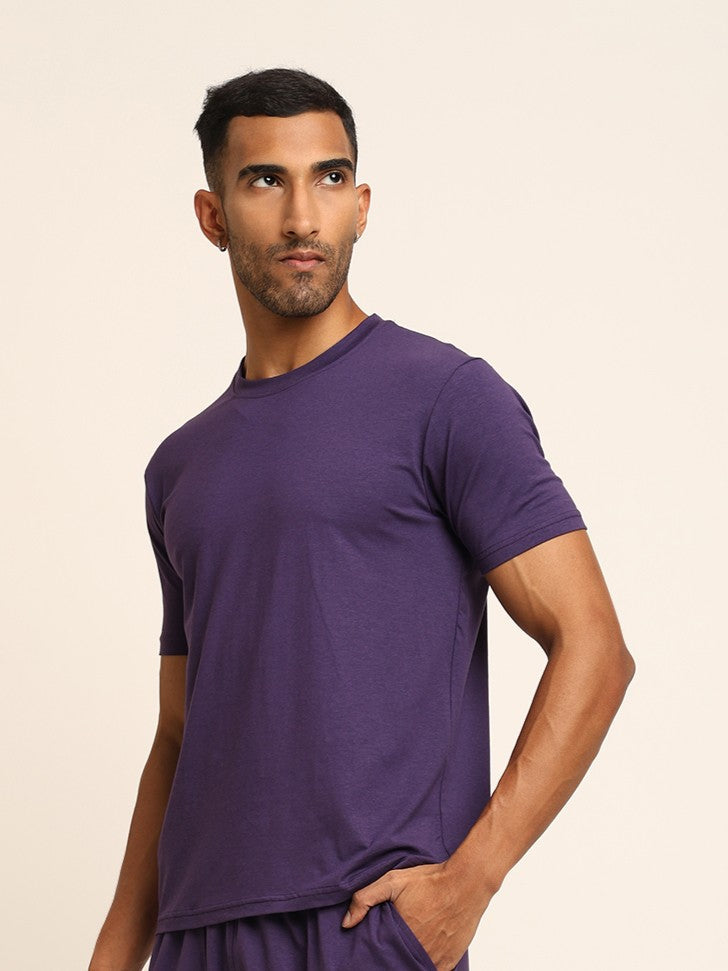 Naturefab Men's Organic Bamboo Tshirt Purple-3