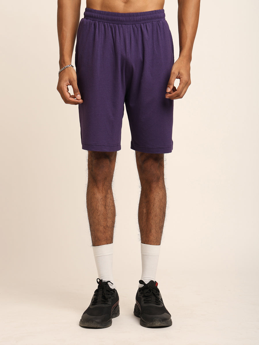 Naturefab Men’s Organic Bamboo Shorts Purple-1
