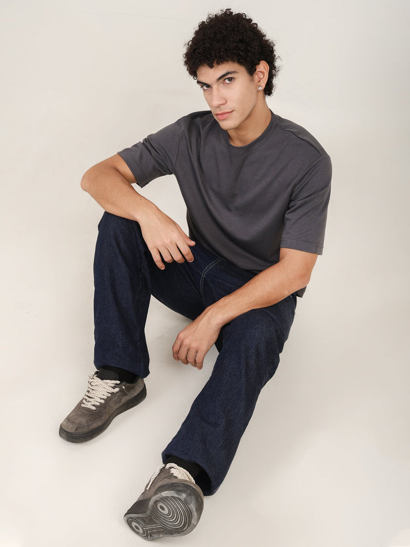 Naturefab Men's Organic Bamboo Oversize Tshirt Gray-1