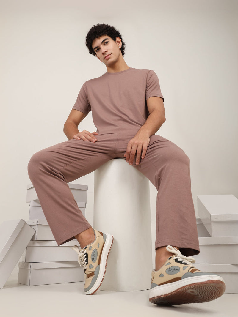 Naturefab Men's Organic Bamboo Pajama Co-ord Walnut-1