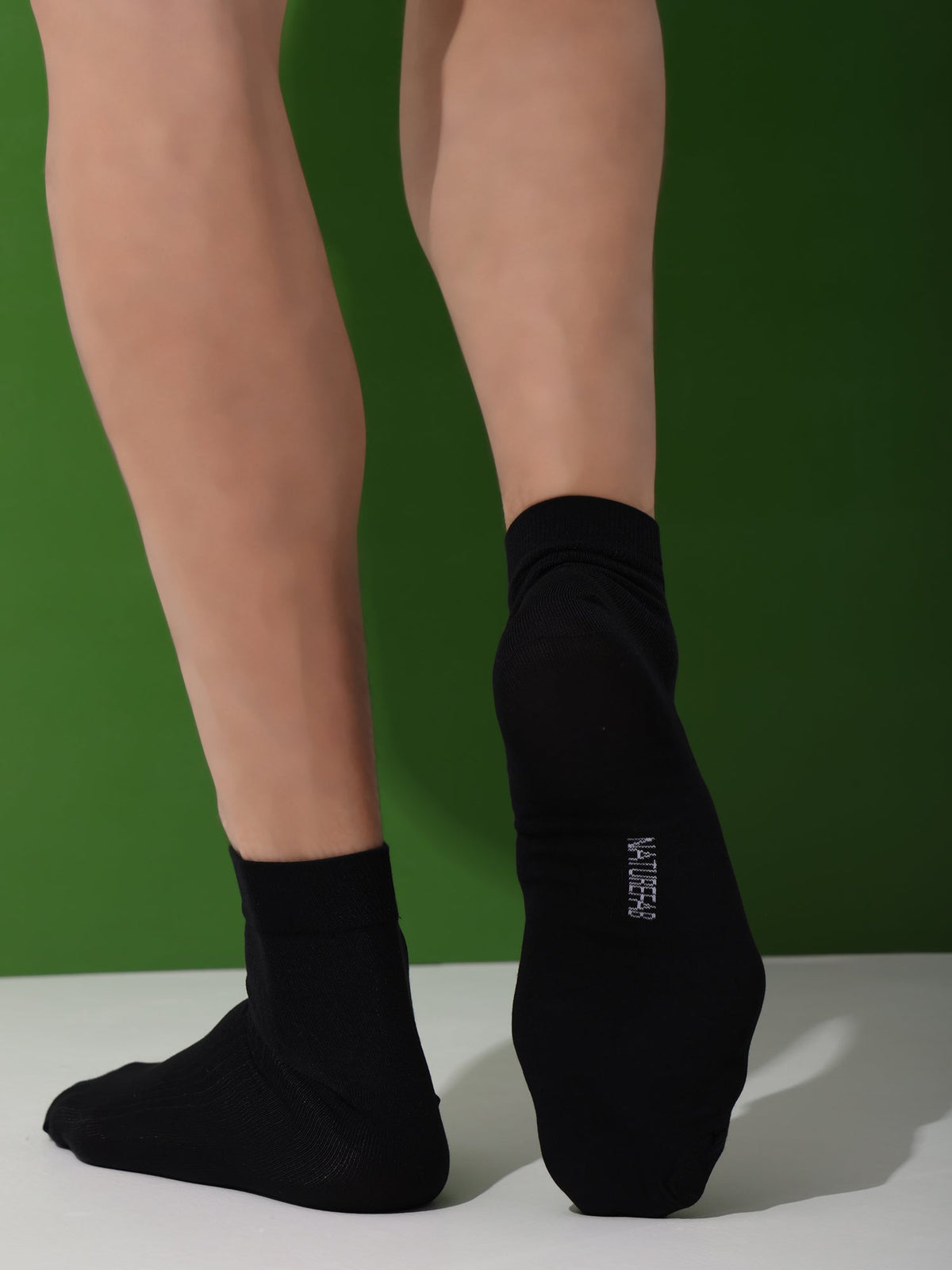 Naturefab Men's Bamboo Ankle Length socks Black (Pack of 3)-2