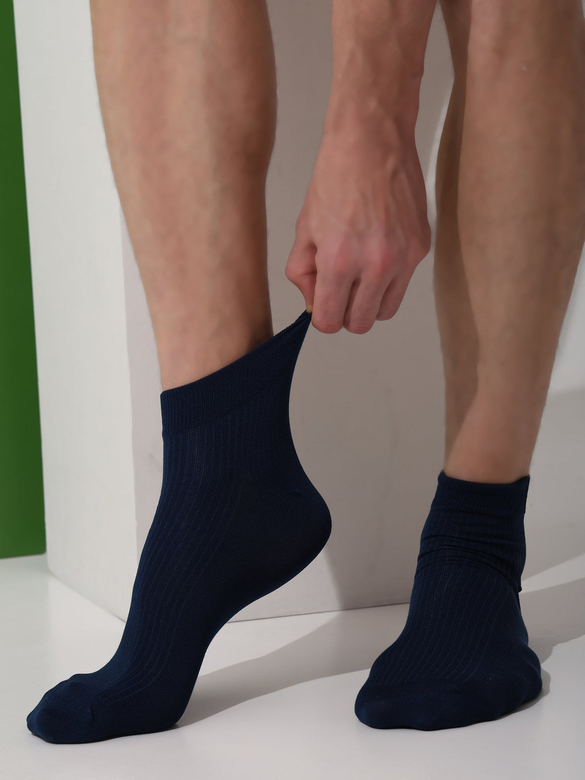 Naturefab Men's Bamboo Ankle Length socks French Navy-3