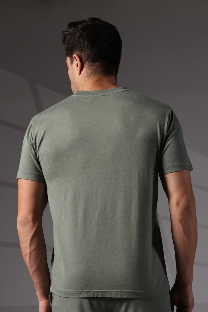 Naturefab Men's Organic Bamboo Tshirt Granite Green-4