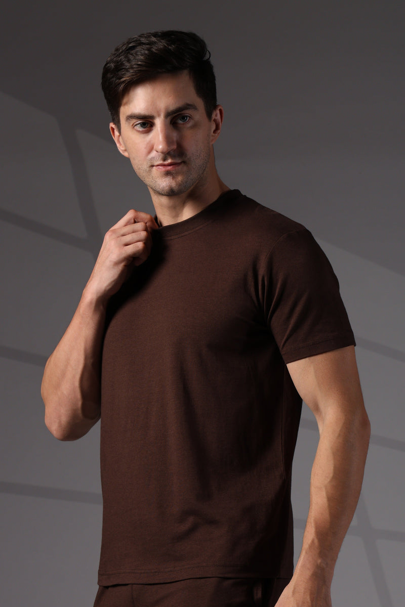 Naturefab Men's Organic Bamboo Tshirt Coffee Bean-2