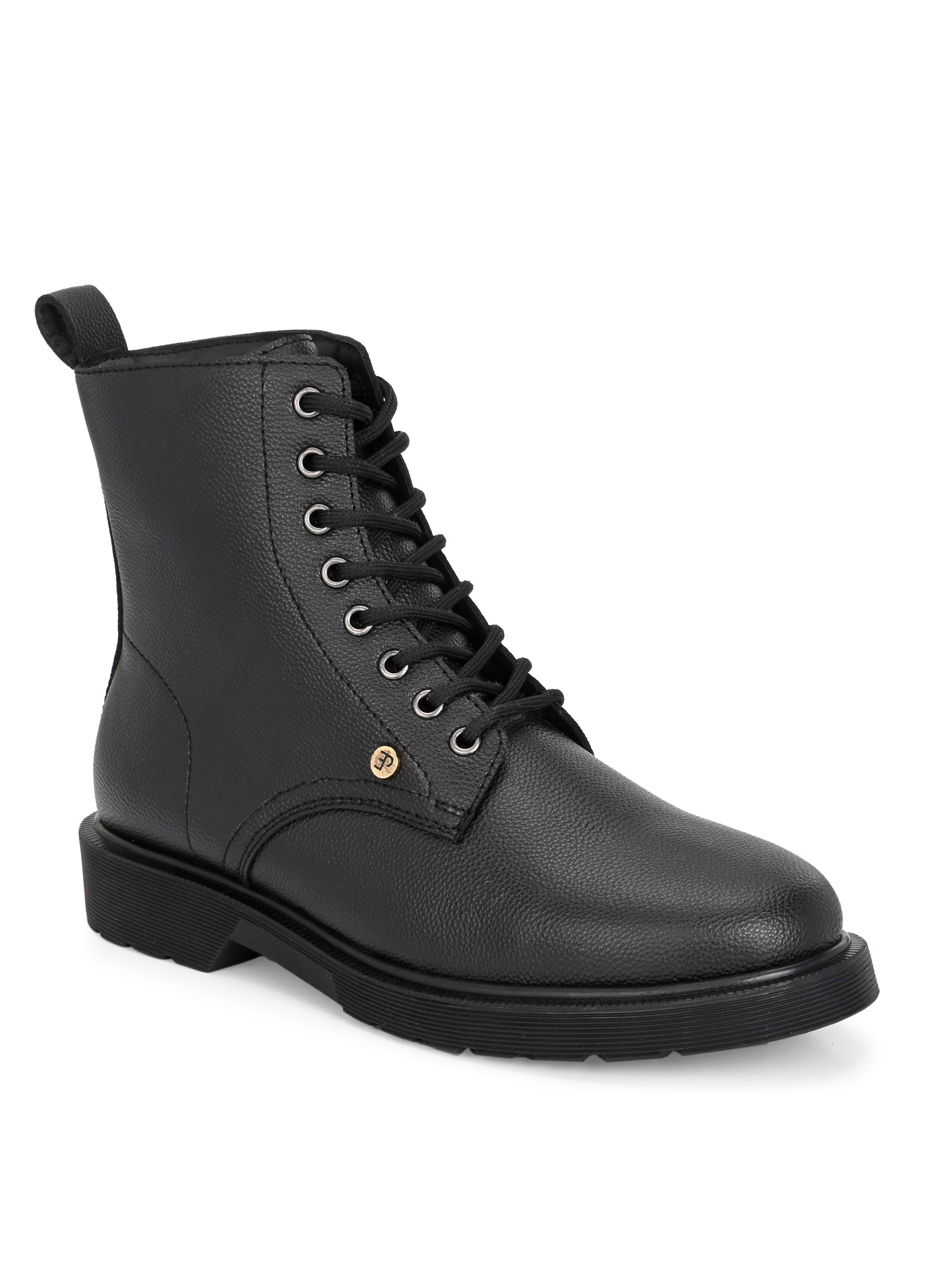 El Paso Women Faux Leather Casual Lace Up Boots