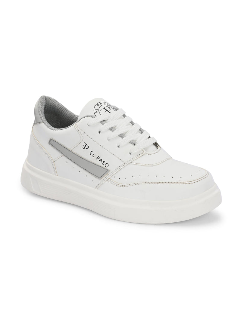 EL PASO Faux Leather Casual Lace Up Sneakers For Women-29