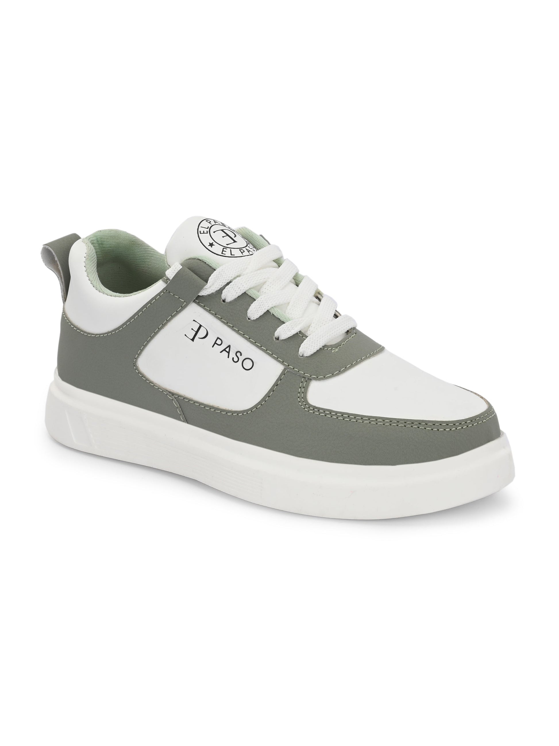 EL PASO Faux Leather Casual Lace Up Sneakers For Women-48