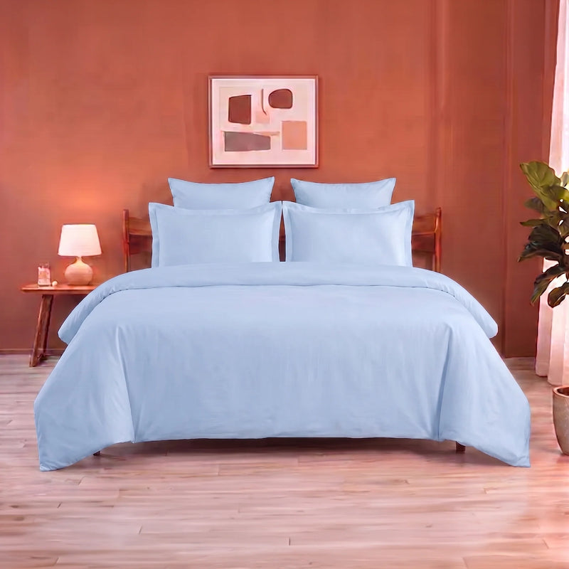 Fort Mellow - Solid Duvet Cover (Light Blue)-1