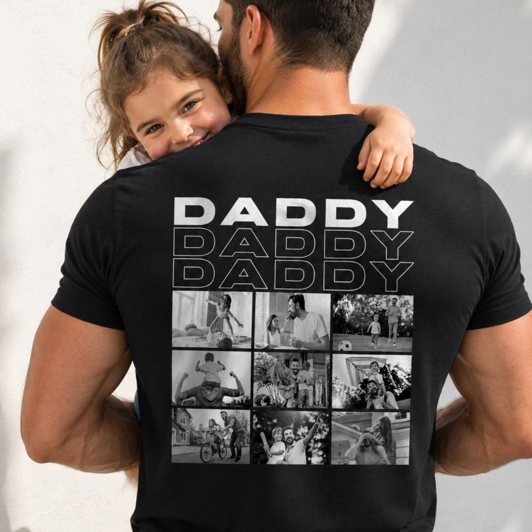 Personalized Photo Collage T-Shirt – Papa, Daddy, Mummy or Any Name-5