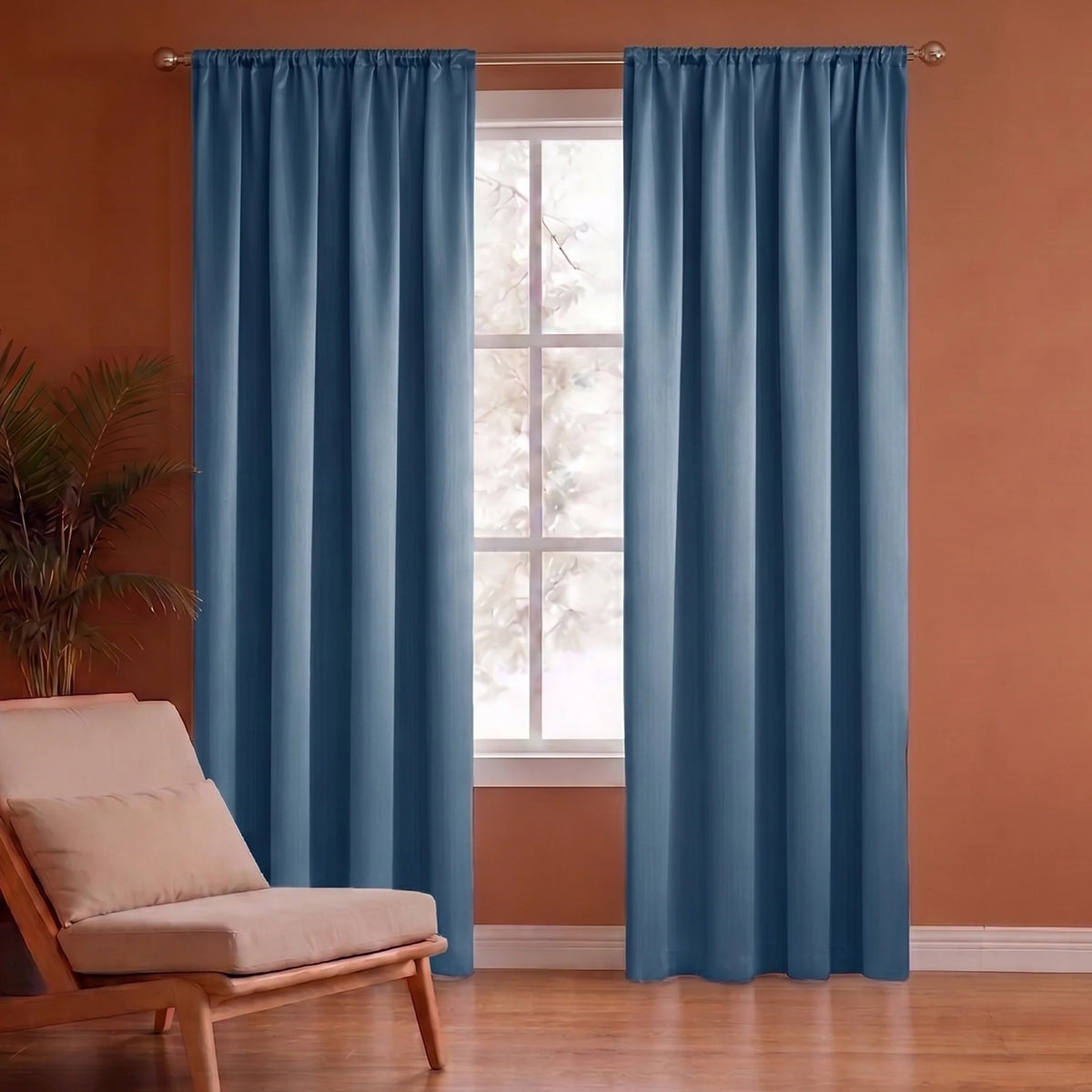 Fort Essential - Rod Pocket Blackout Curtain (Blue)