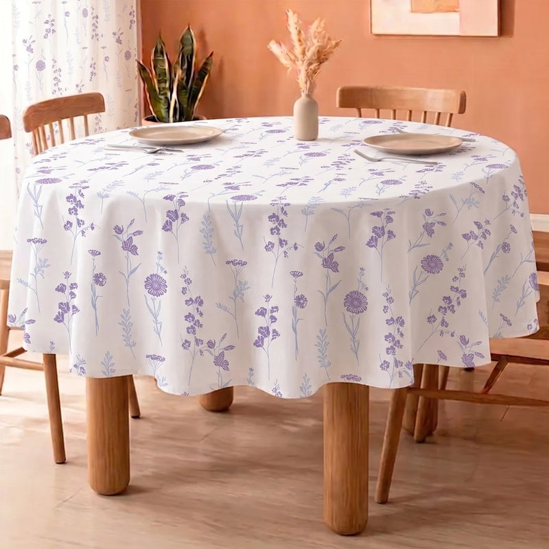 Cotton Premium Dining Table Cover (Blue & Purple)-2