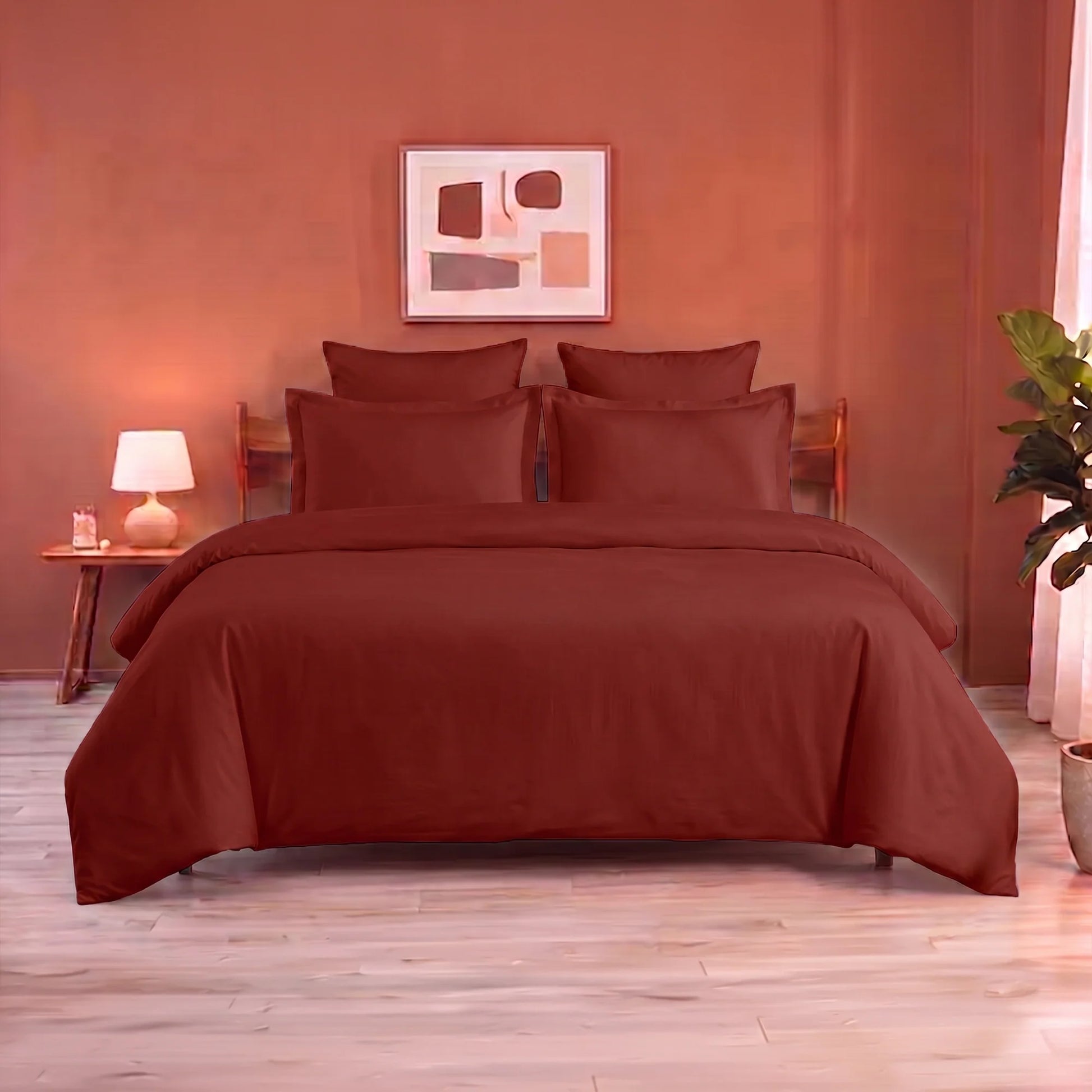 Fort Mellow - Solid Duvet Cover (Maroon)-1