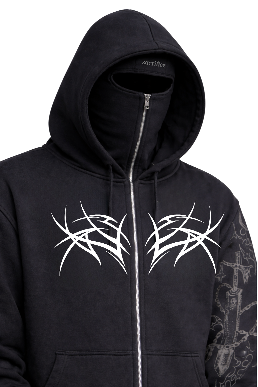 Sacrifice / Balaclava / Zipper Hoodie-4