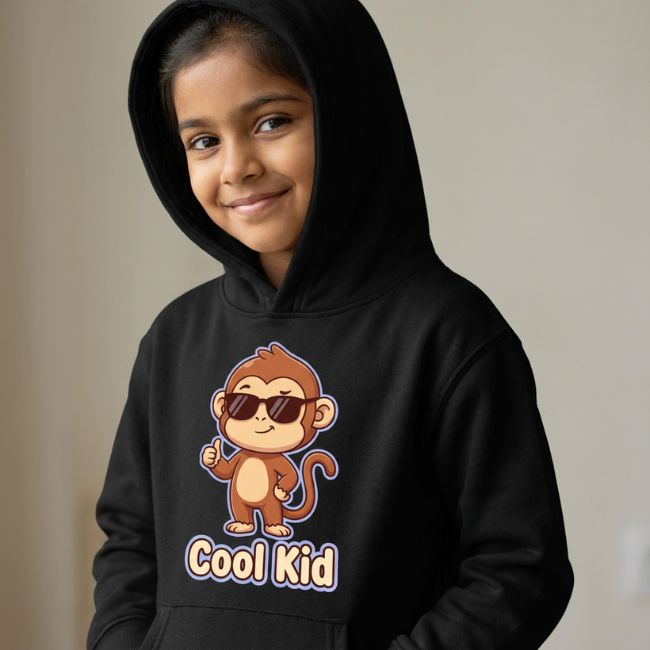 (Set of 2) Cool Kid & I Am Brave Kids Hoodie-5