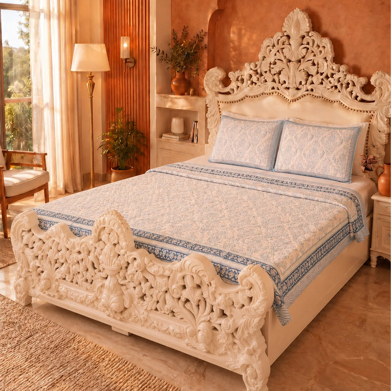 Elite Touch - Handblock Bedcover-1