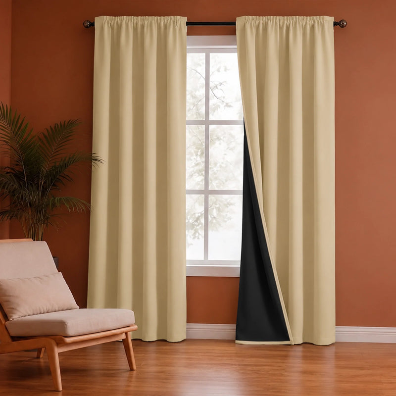 Fort Essential - Black Backing Blackout Curtain-1