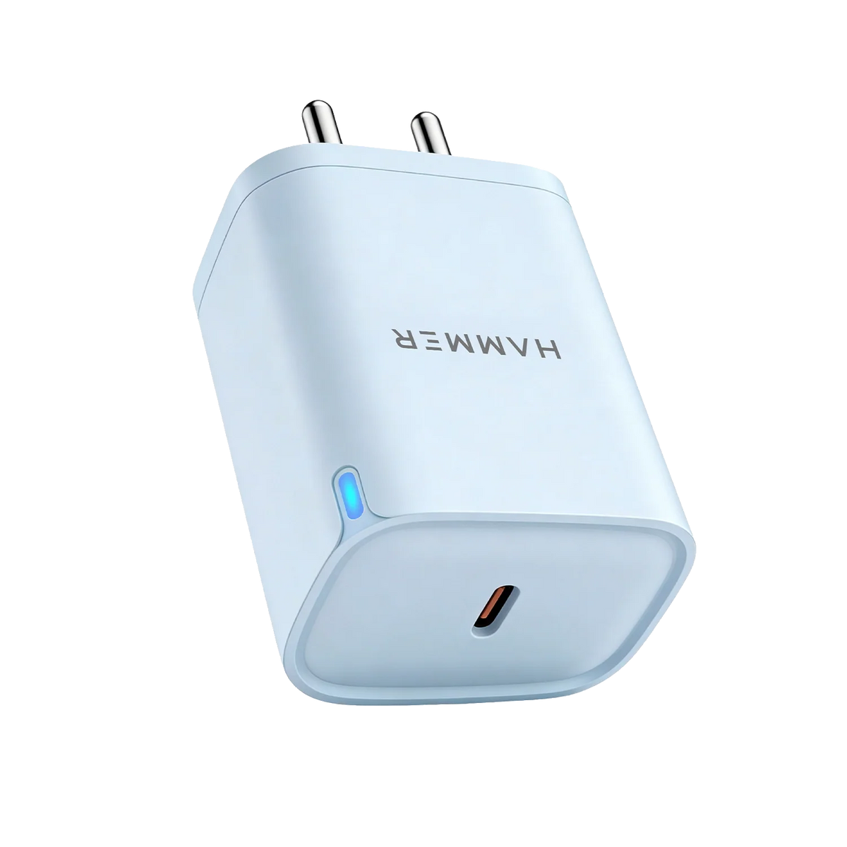 Hammer 25W Fast Type C Charger for Samsung and iPhone with PD, PPS Technology Without Cable (Sky Blue)-1