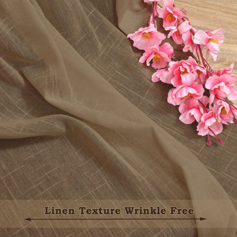 Fort Absolute - Dark Brown Loop Sheer Curtain-6