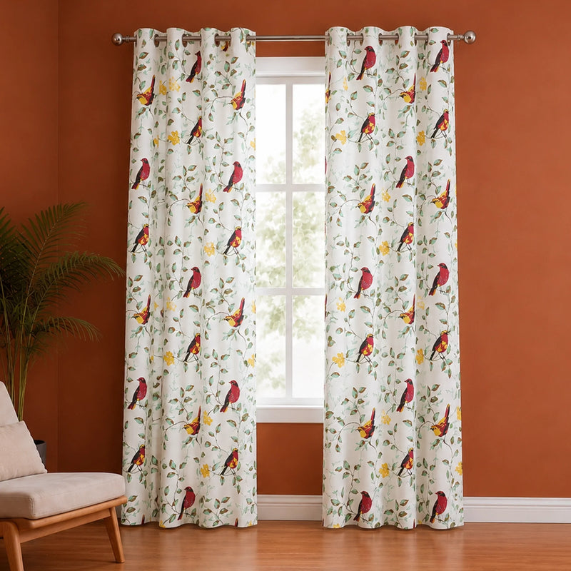 Multicolor Little Wings Eyelet Duck Curtain-1