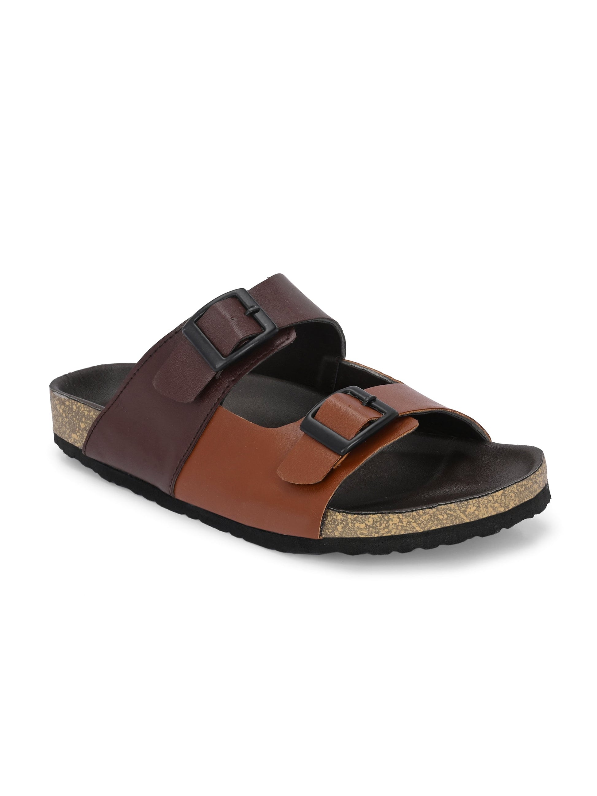 Elegant Sandstone Leather Slip-On Sandal-37