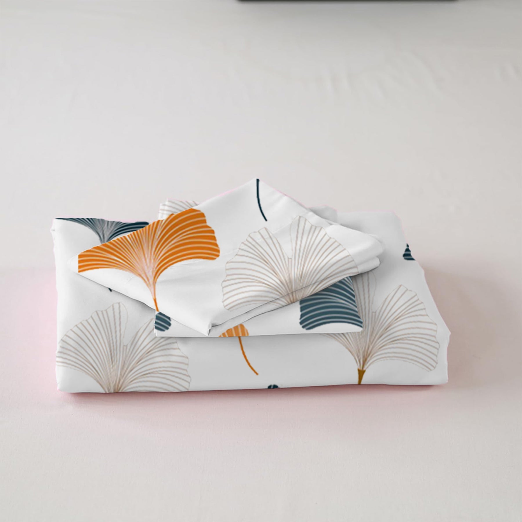 Imprimer Ginkyo - Printed Duvet Cover (Mustard & Grey)-5