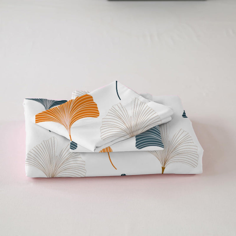 Imprimer Ginkyo - Printed Duvet Cover (Mustard & Grey)-5