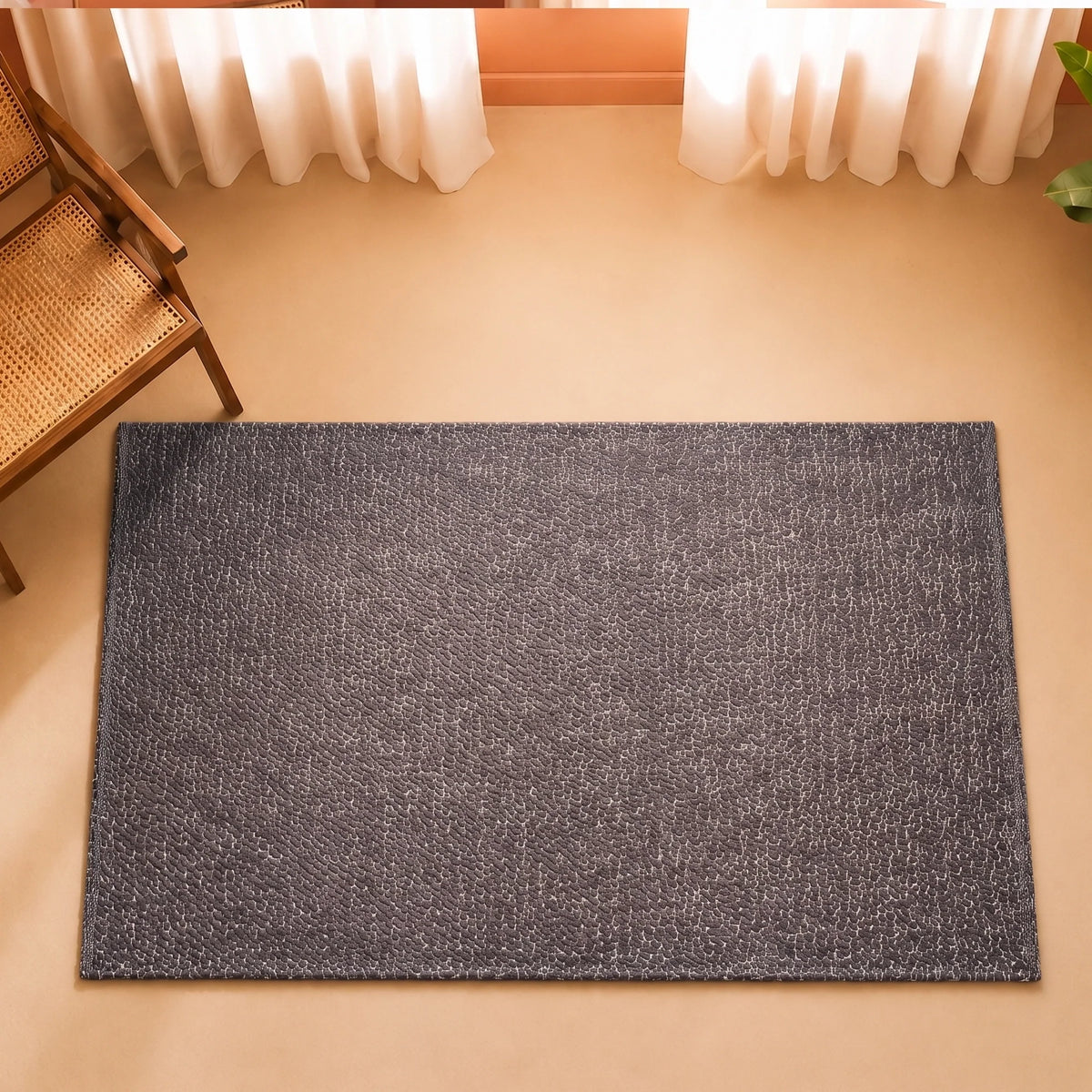 Tessitura Chromatic - Herringbone Cotton Rug (Grey & White)