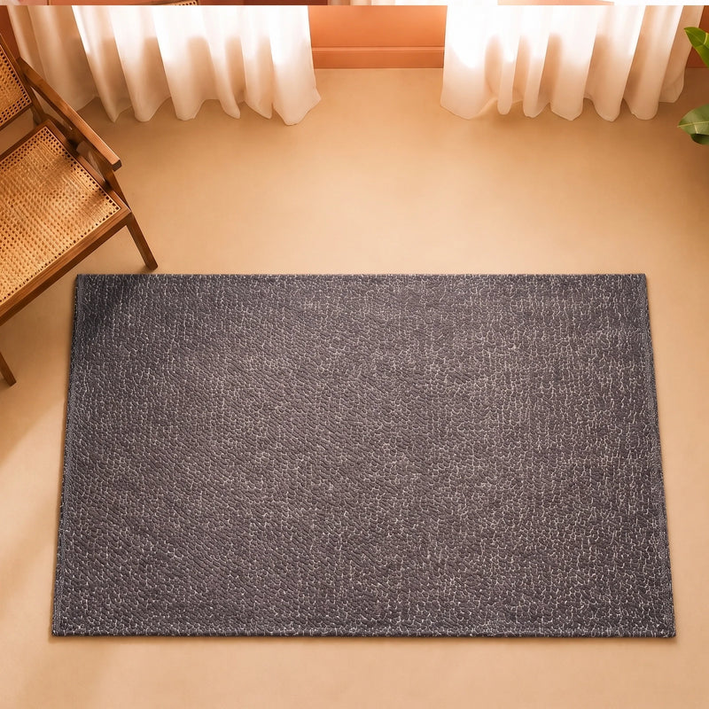 Tessitura Chromatic - Herringbone Cotton Rug (Grey & White)-1