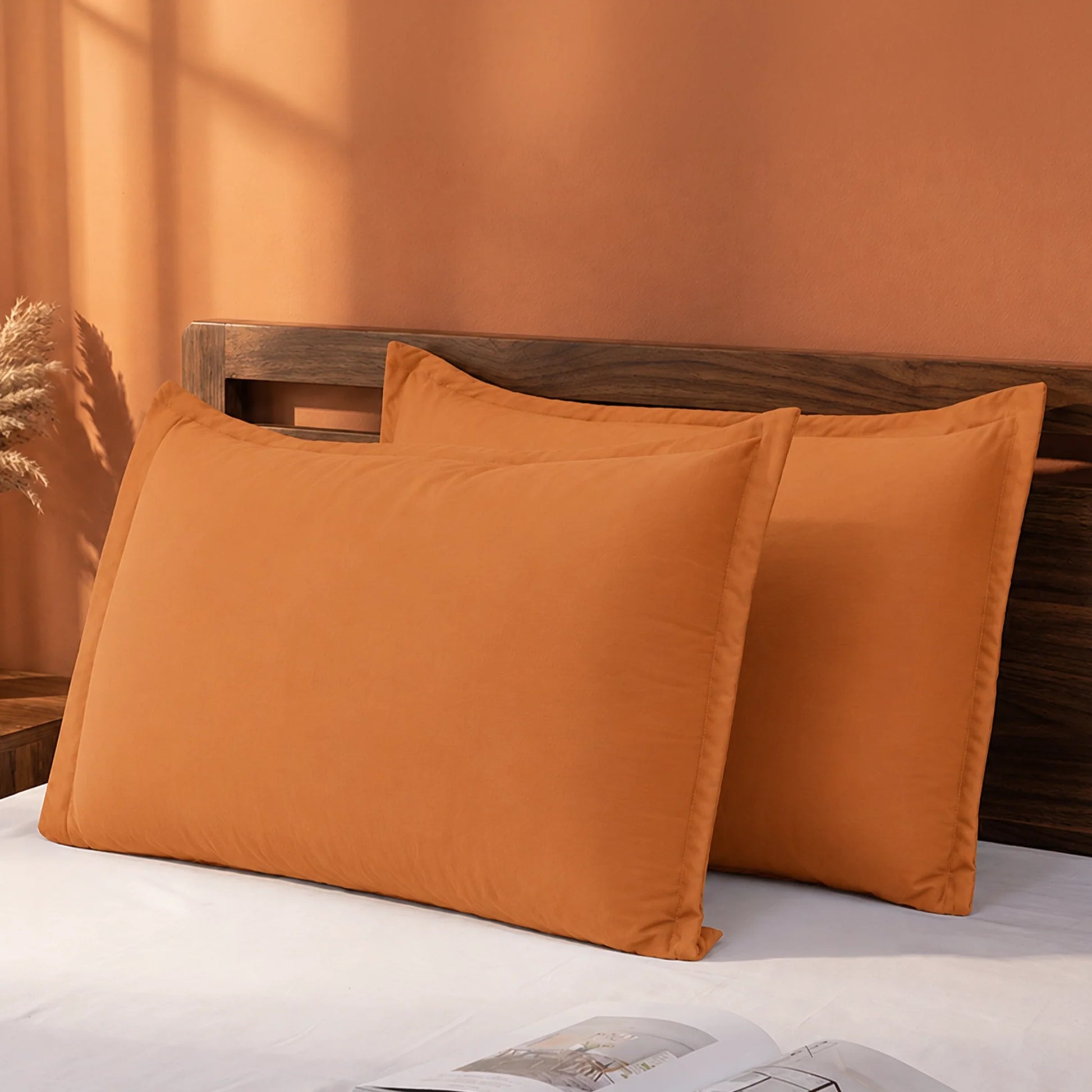 Fort Nightingale - Solid Pillow Cover (Taupe) (Bedsheet Excluded)-1