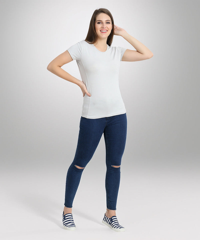 Naturefab Women's Organic Bamboo Tshirt Grey-6