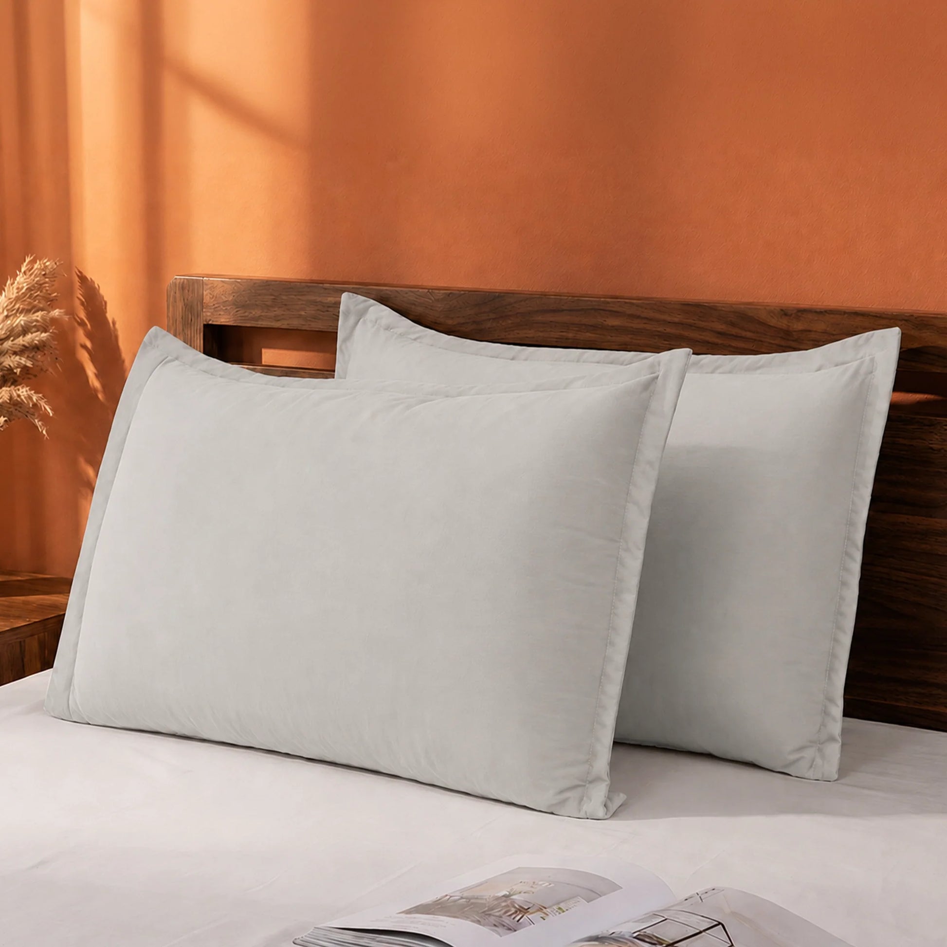 Fort Nightingale - Solid Pillow Cover (Grey) (Bedsheet Excluded)-1