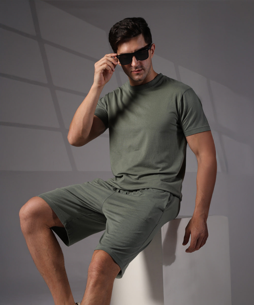 Naturefab Men's Organic Bamboo Co-ord Granite Green-1