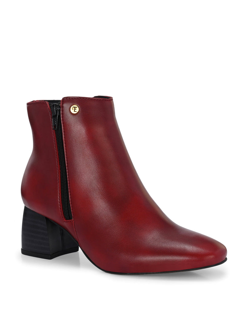 EL PASO Women Suede Faux Leather Casual Chelsea Boots-25