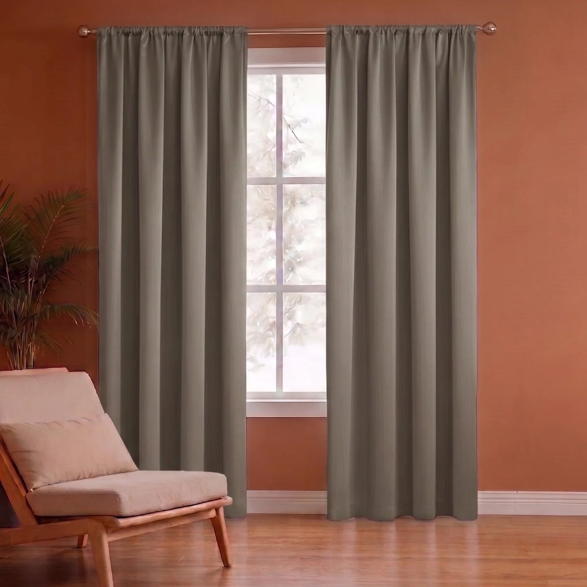 Fort Essential - Rod Pocket Blackout Curtain (English Grey)