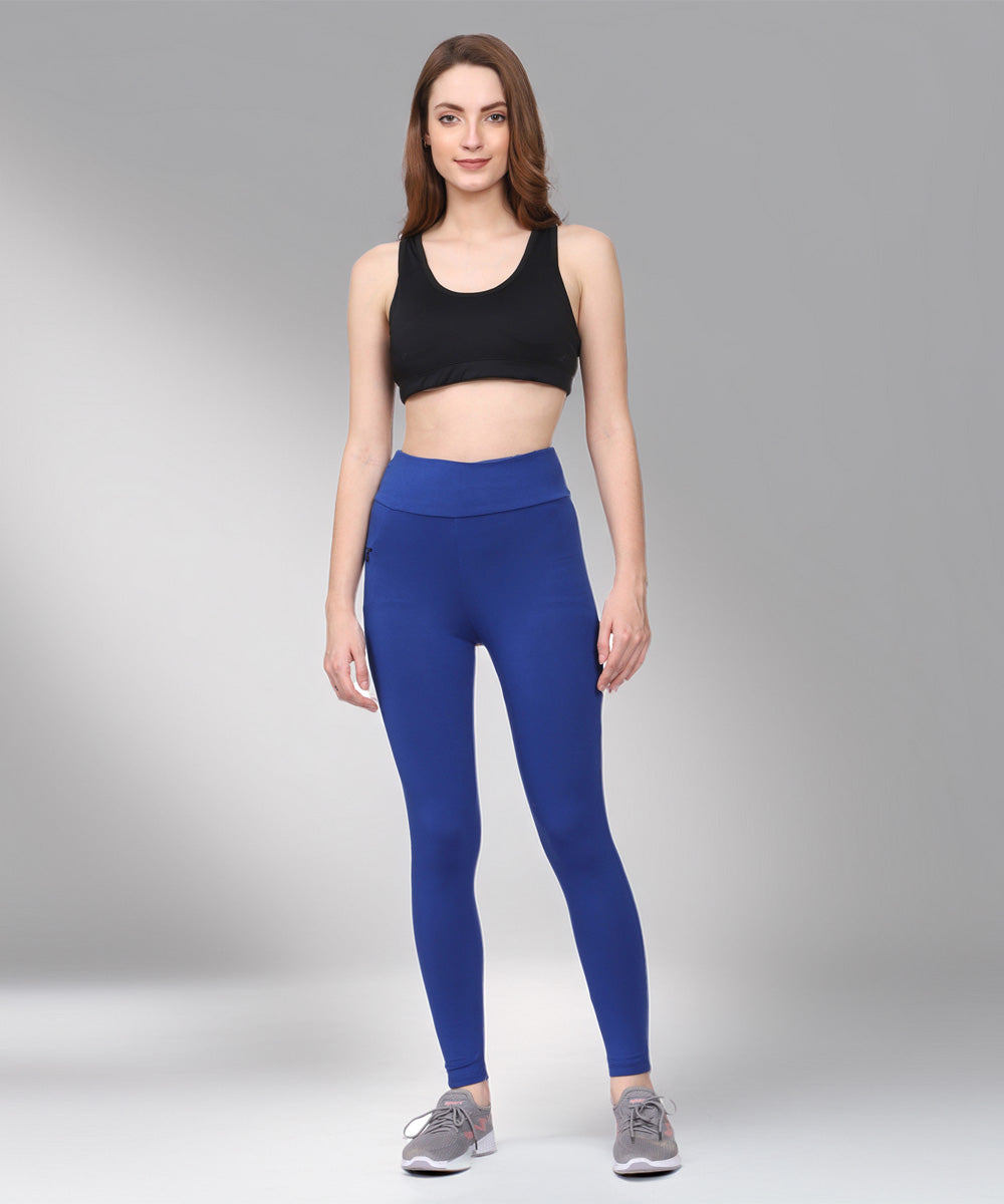 Naturefab Women's Bamboo Workout and Yoga Leggings Blue-1