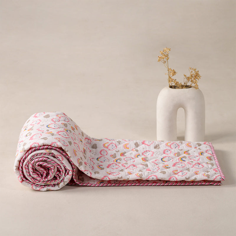 Baby Pink Cloudnine - Printed Baby Blanket-2