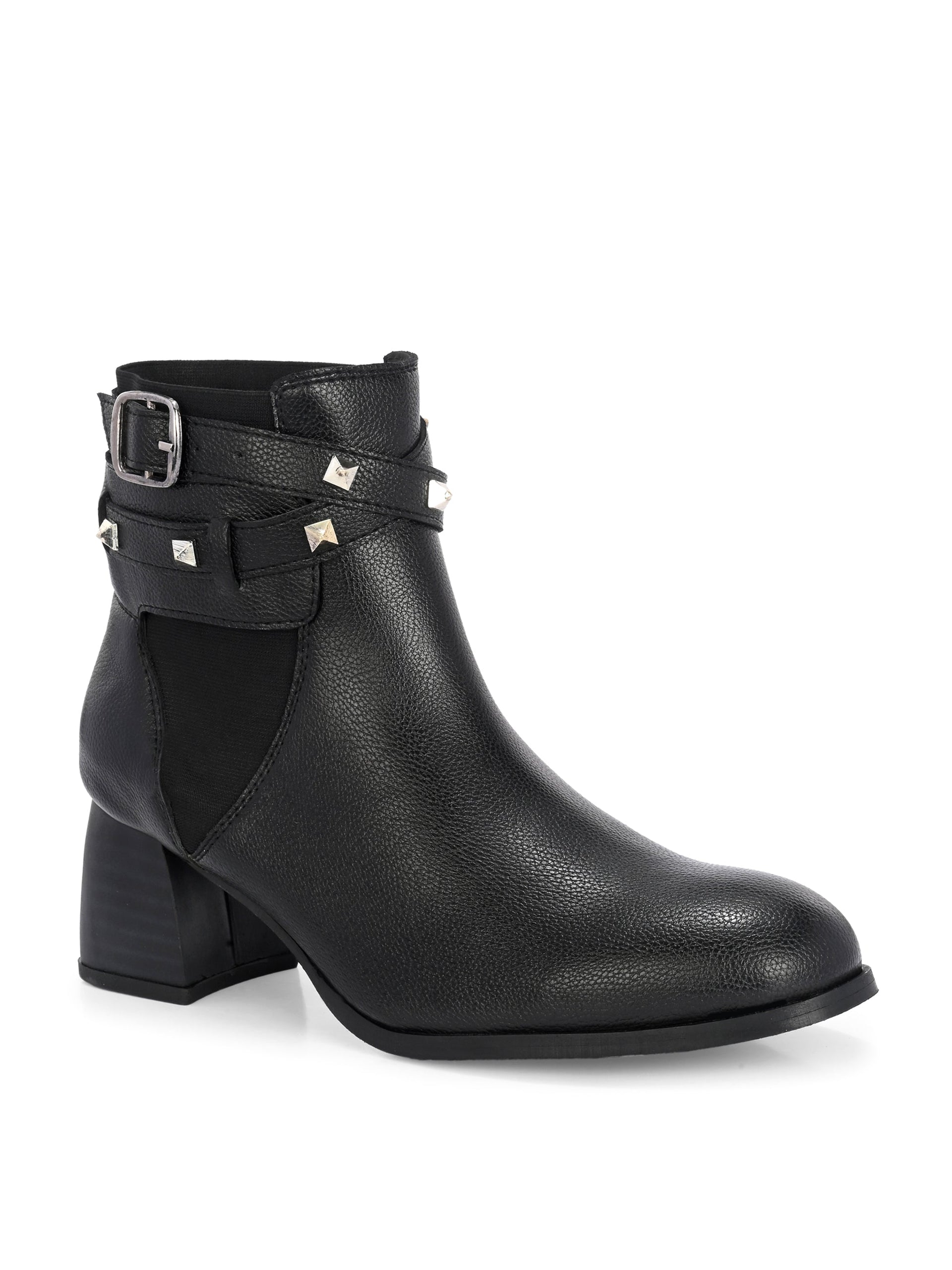 EL PASO Women Faux Leather Casual Slip On Boots