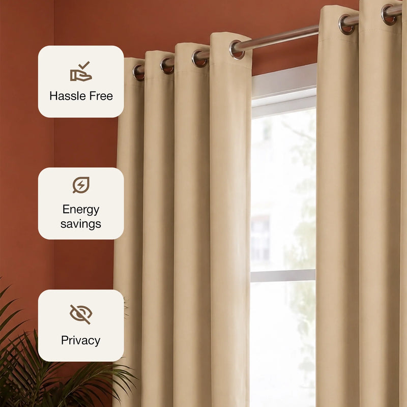 Fort Essential - Black Backing Blackout Curtain-3
