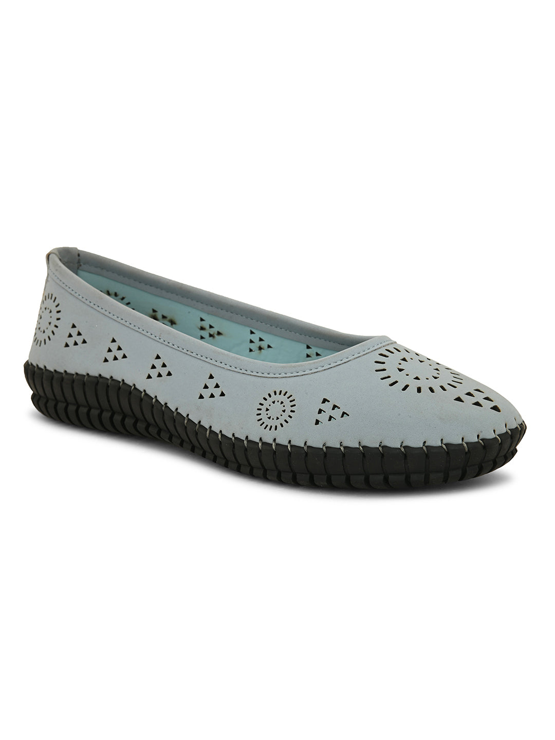 Women Ballerinas with Laser Cuts Flats-1