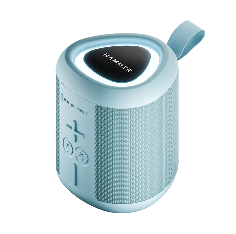 HAMMER Drop 2 8W Bluetooth Speaker, USB/TF/FM, TWS Function, Bluetooth V6.0, Type C Charging (Blue)-1