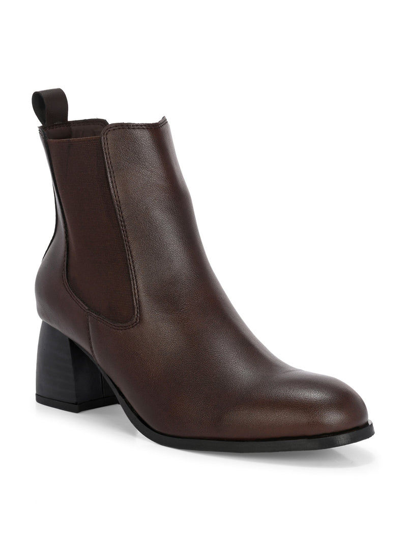 EL PASO Women Faux Leather Casual Slip On Boots-9