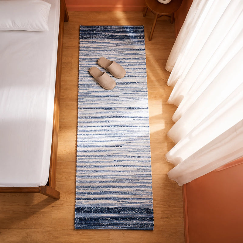 Earthology Soothe - Recycled Runner Rug (Denim Blue)-1