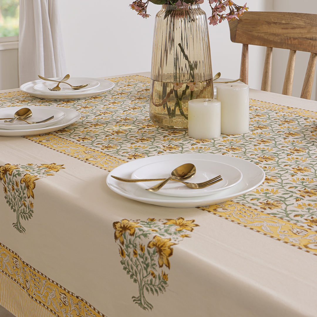 Handblock Table Cover (Sunbeam)-4