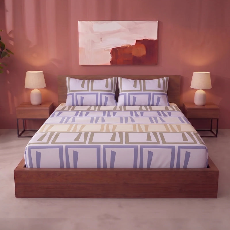 Imprimer Modern Maze - Printed Fitted Sheet-1