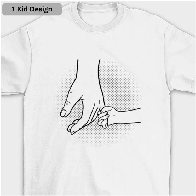 Hand In Hand T-Shirt – Personalized with Kids' Names-3